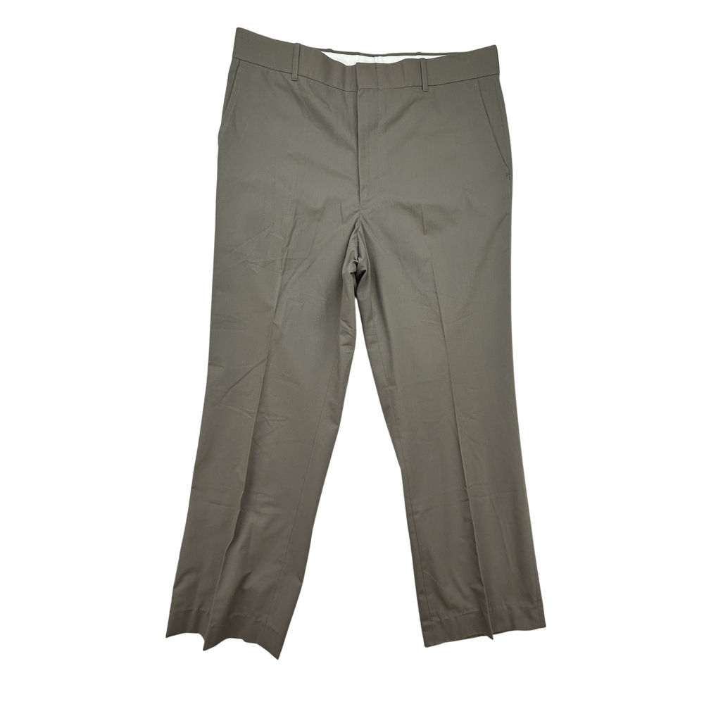 McGregor Pants Mens 32x32 Flat Front Dress Trousers Brown Classic Hook Closure